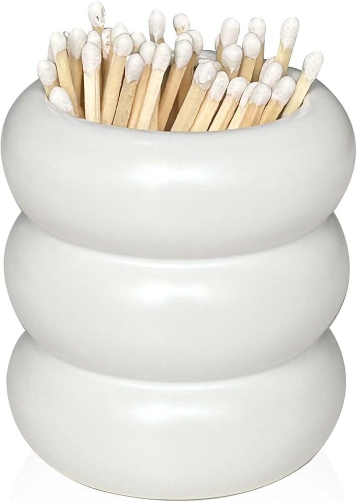 Match Holder with Striker - Decorative Ceramic Match Holder - Large Size Matches Holder Use for L... | Amazon (US)