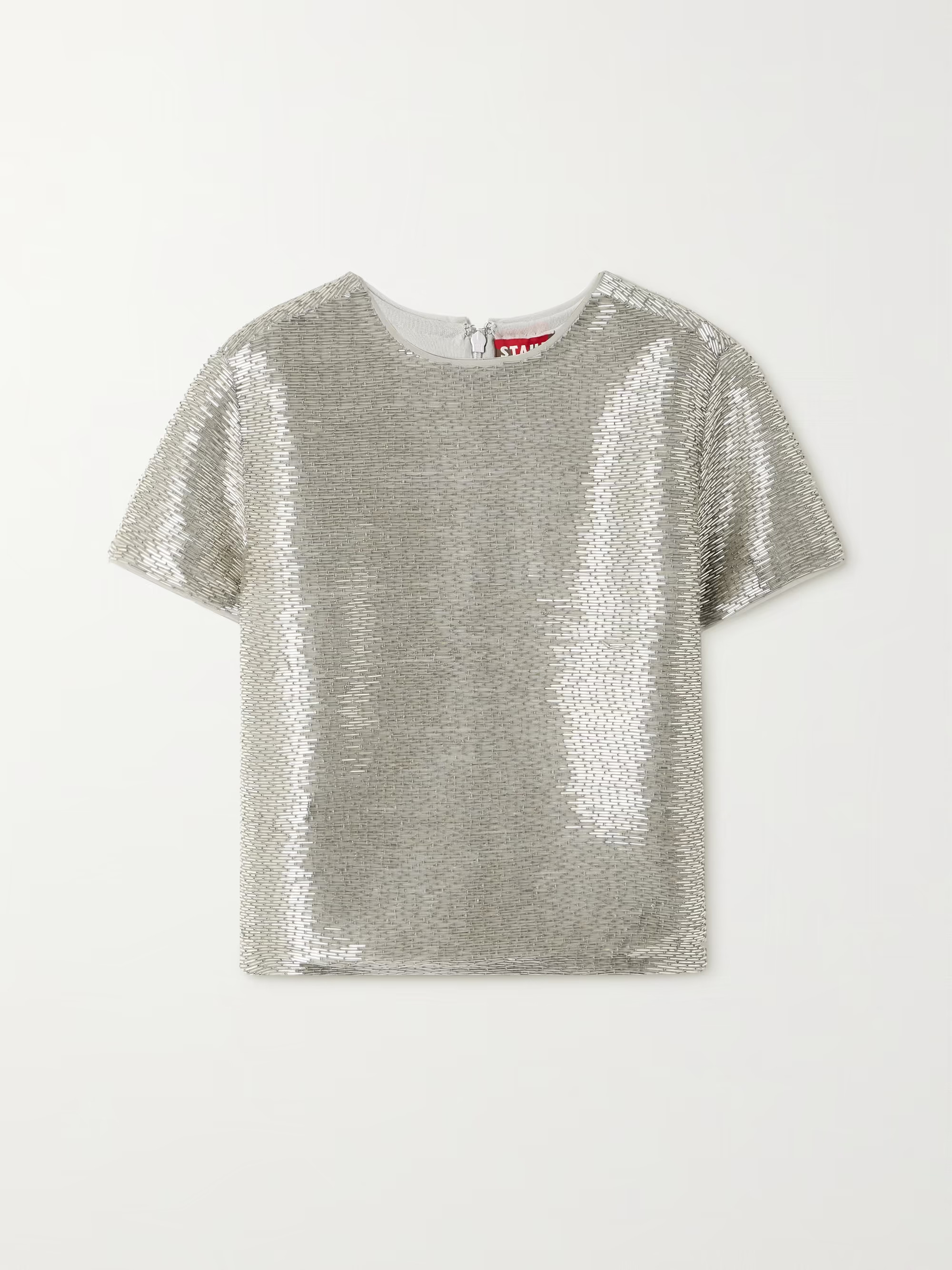 Ingrid bead-embellished stretch-jersey top | NET-A-PORTER (US)