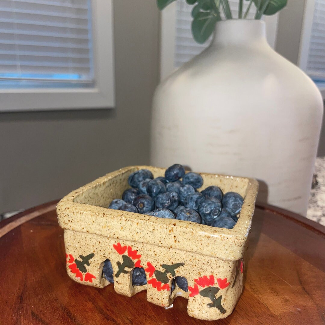 Handmade Ceramic Berry Basket - Etsy | Etsy (US)