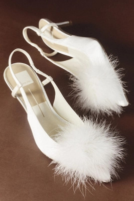Dolce Vita Kamy Faux Fur Slingback Heels | Anthropologie (US)