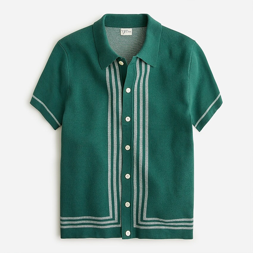Short-sleeve cotton cardigan polo sweater | J. Crew US