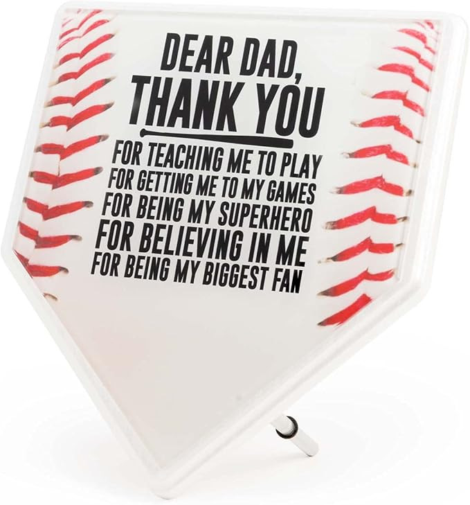 ChalkTalkSPORTS Premier Baseball Home Plate Plaque | Dear Dad | Amazon (US)