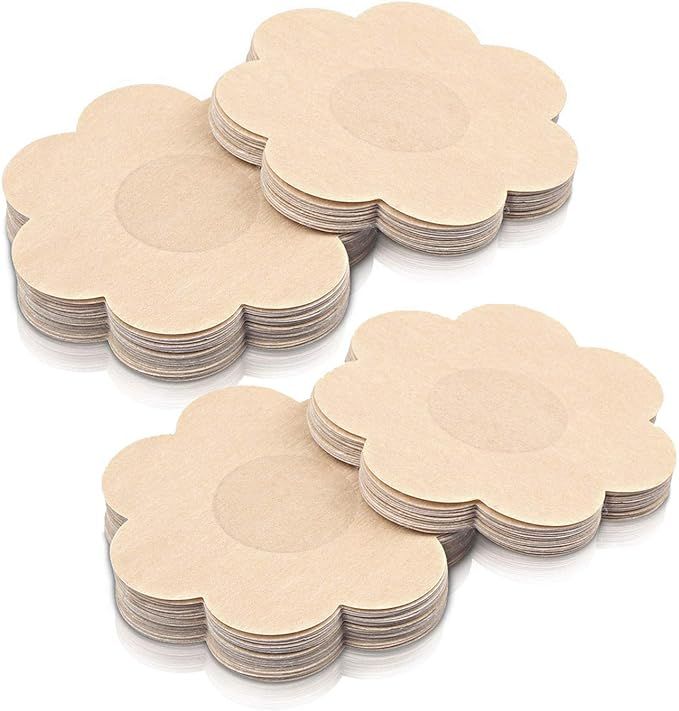 40 Pairs Nipple Covers Disposable, Breast Pasties Comfortable & Sexy, Adhesive Satin Petals Pasti... | Amazon (US)