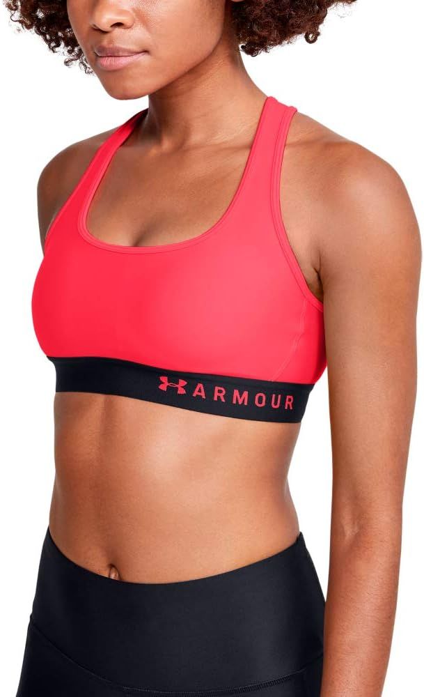 Under Armour Women's HeatGear Armour Mid Impact Crossback Sports Bra | Amazon (US)