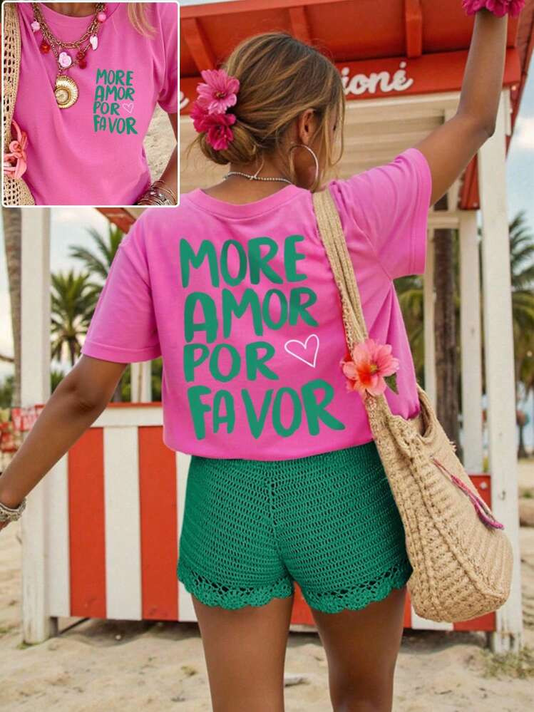 DrmWander Vacation,Spring,Resort Wear Women,Spring T-Shirt For Women | SHEIN
