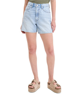 Women's Cotton Cinch-Waist Denim Shorts | Macy's