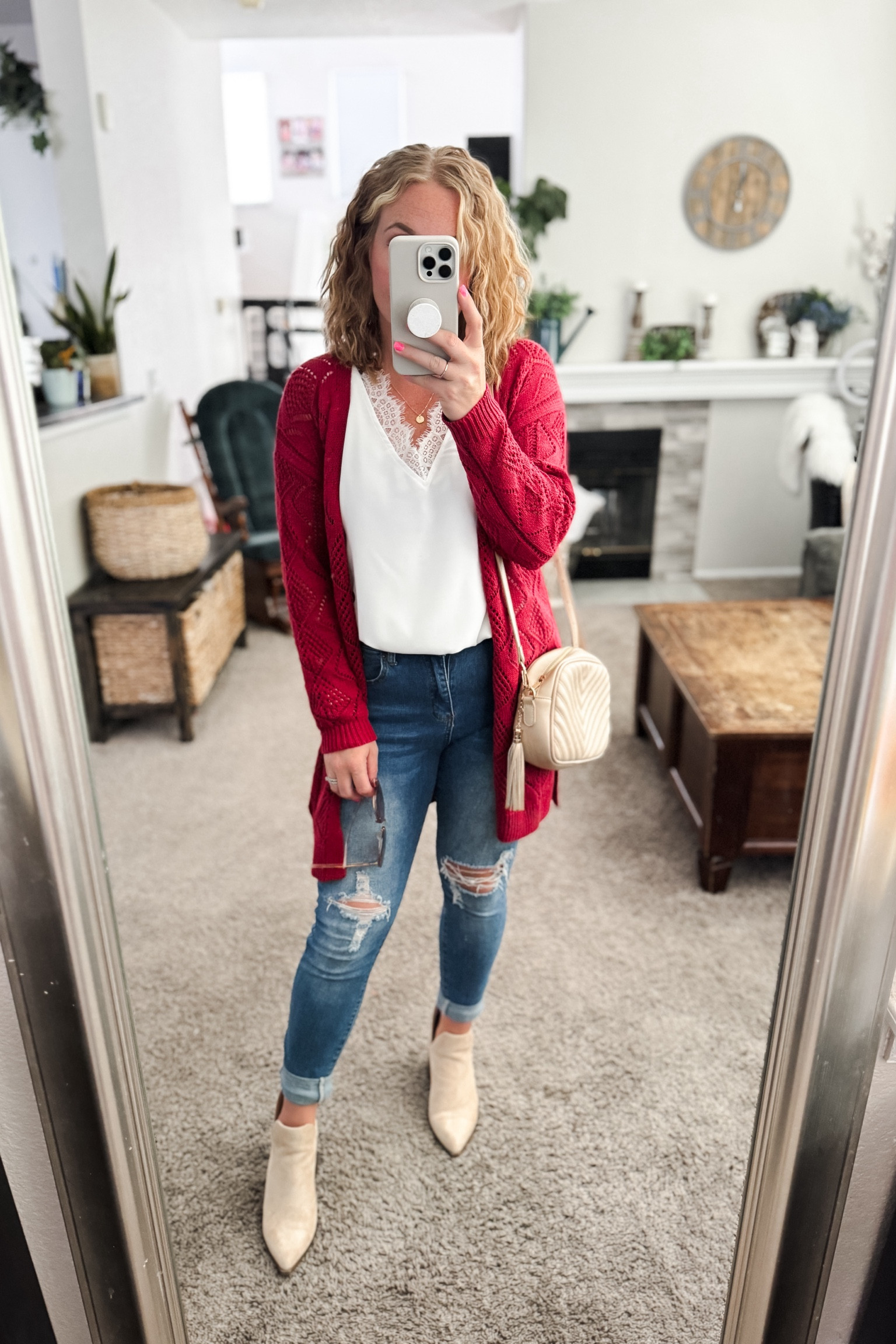 Red knit cardigan with a white lace top, jeans, crossbody bag, and nude ankle boots


//Fall outfits 2024, fall fashion finds, fall favorites amazon,petite amazon fashion, casual mom outfit ideas, fall outfit amazon, amazon outfit ideas, casual outfit ideas, outfit inspo, casual fashion, amazon fall fashion, amazon casual outfit fall, cute casual outfit, outfit ideas fall, amazon shoes, amazon bag, purse, size 4-6, casual fall outfits, casual outfit ideas everyday, fall tops, fall fashion, fall bags, autumn outfit, #fall #falloutfits #fallfashion

#LTKFindsUnder50 #LTKStyleTip #LTKShoeCrush