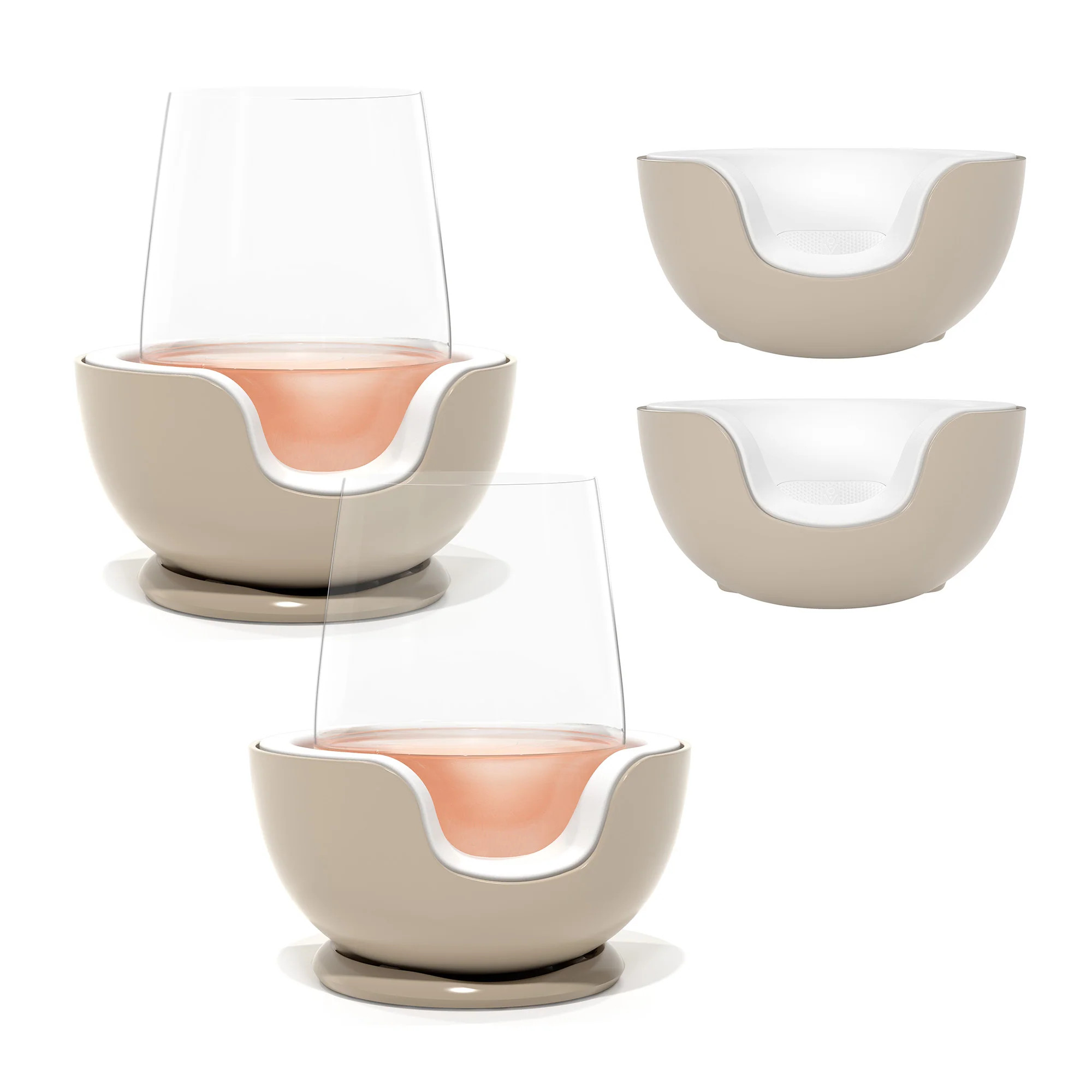 The Perfect Set - Stemless Wine Chiller Pair + 2 Extra Chill Cradles | VoChill