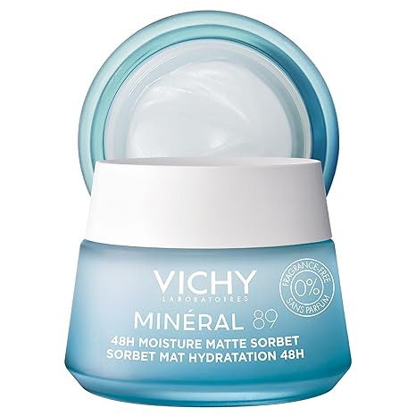 Vichy Minéral 89 Matte Sorbet Face Moisturizer For Oily Skin, Mattifying Moisturizer, Hyaluronic... | Amazon (US)