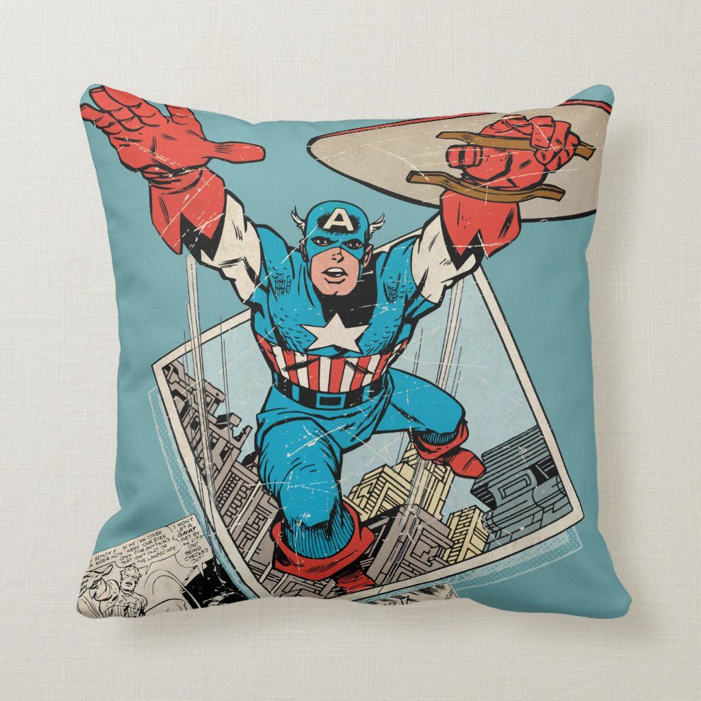 Captain America Leaping Out Of Comic | Zazzle
