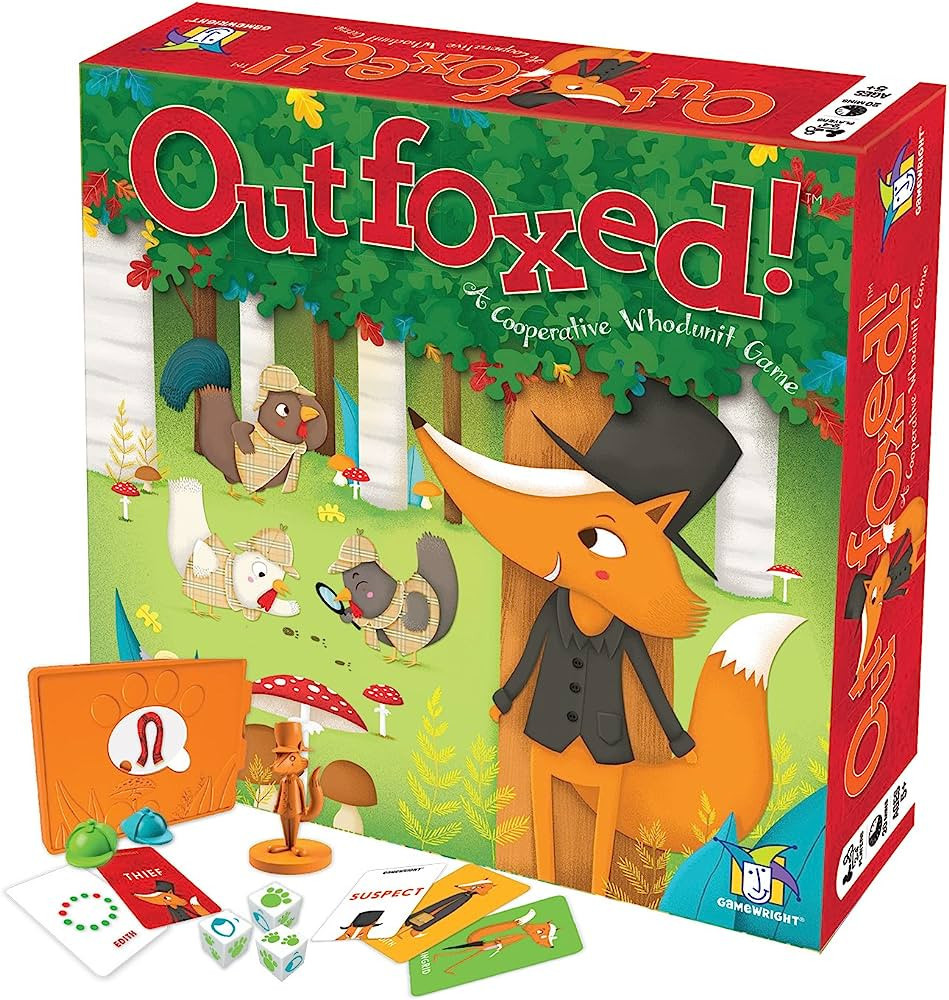Gamewright Outfoxed! A Cooperative Whodunit Board Game for Kids 5+, Multi-colored, Standard, Mode... | Amazon (US)