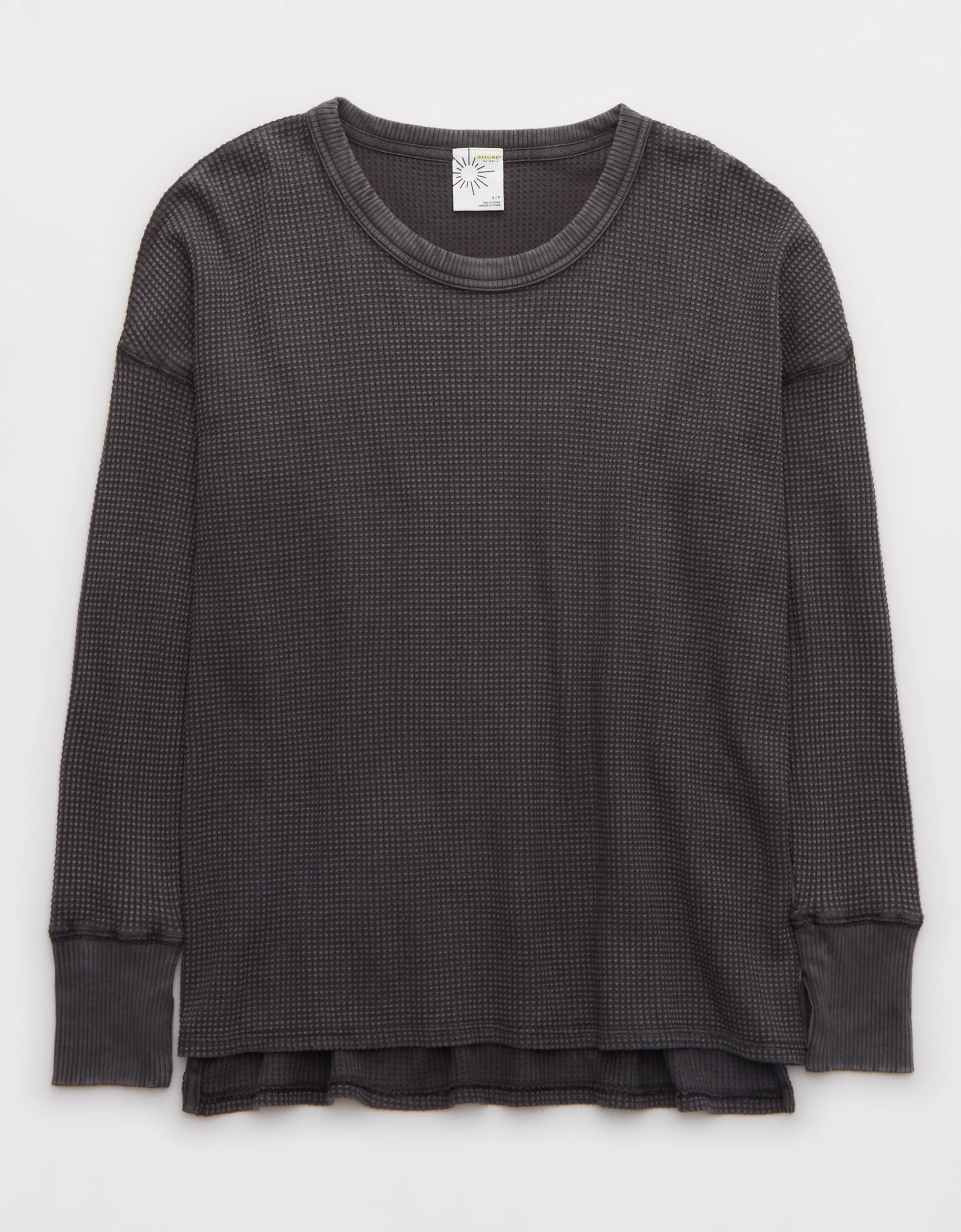 OFFLINE By Aerie Wow! Waffle Long Sleeve T-Shirt | American Eagle Outfitters (US & CA)