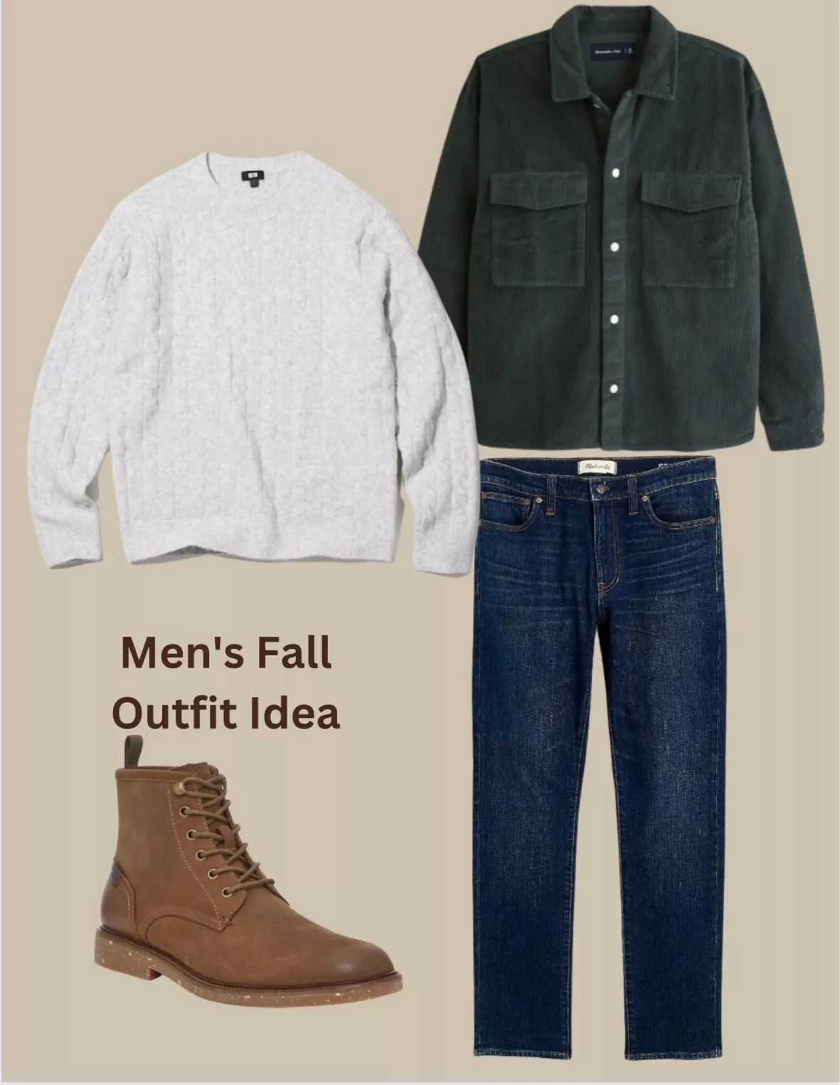 Men's Fall Outfit ideas cords and shirts