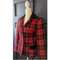 Vintage 1980S Woman's Red & Black Plaid Blazer, Blazer | Etsy (US)