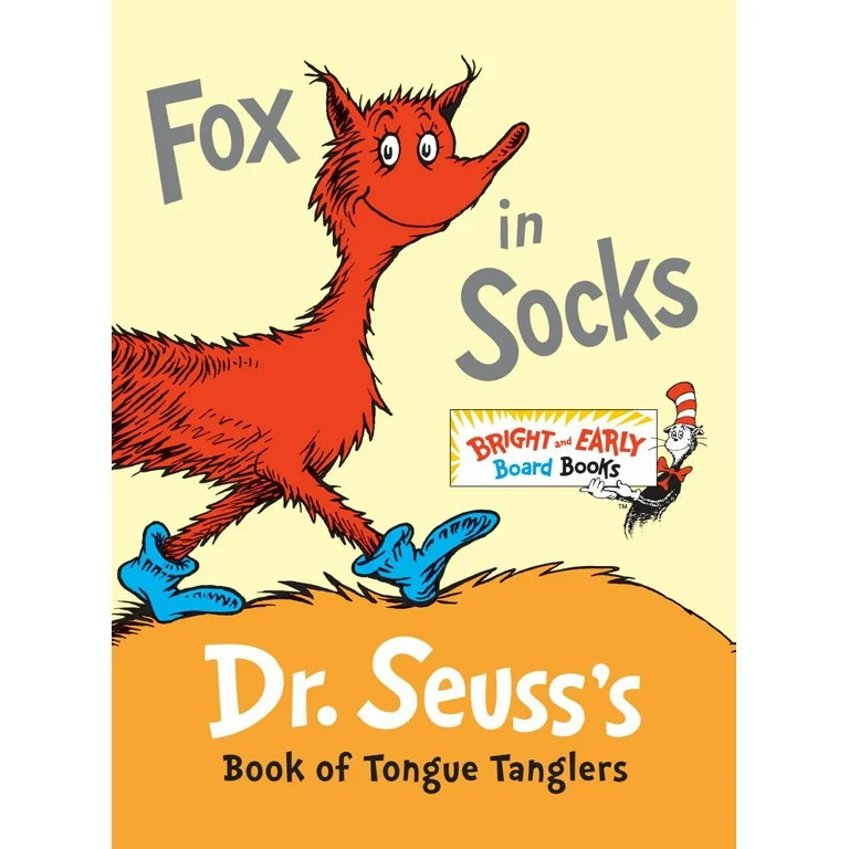 Fox in Socks: Dr. Seuss's Book of Tongue Tanglers (Board Book) | Walmart (US)