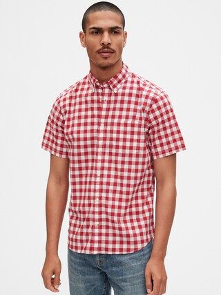 Stretch Poplin Short Sleeve Shirt | Gap (US)