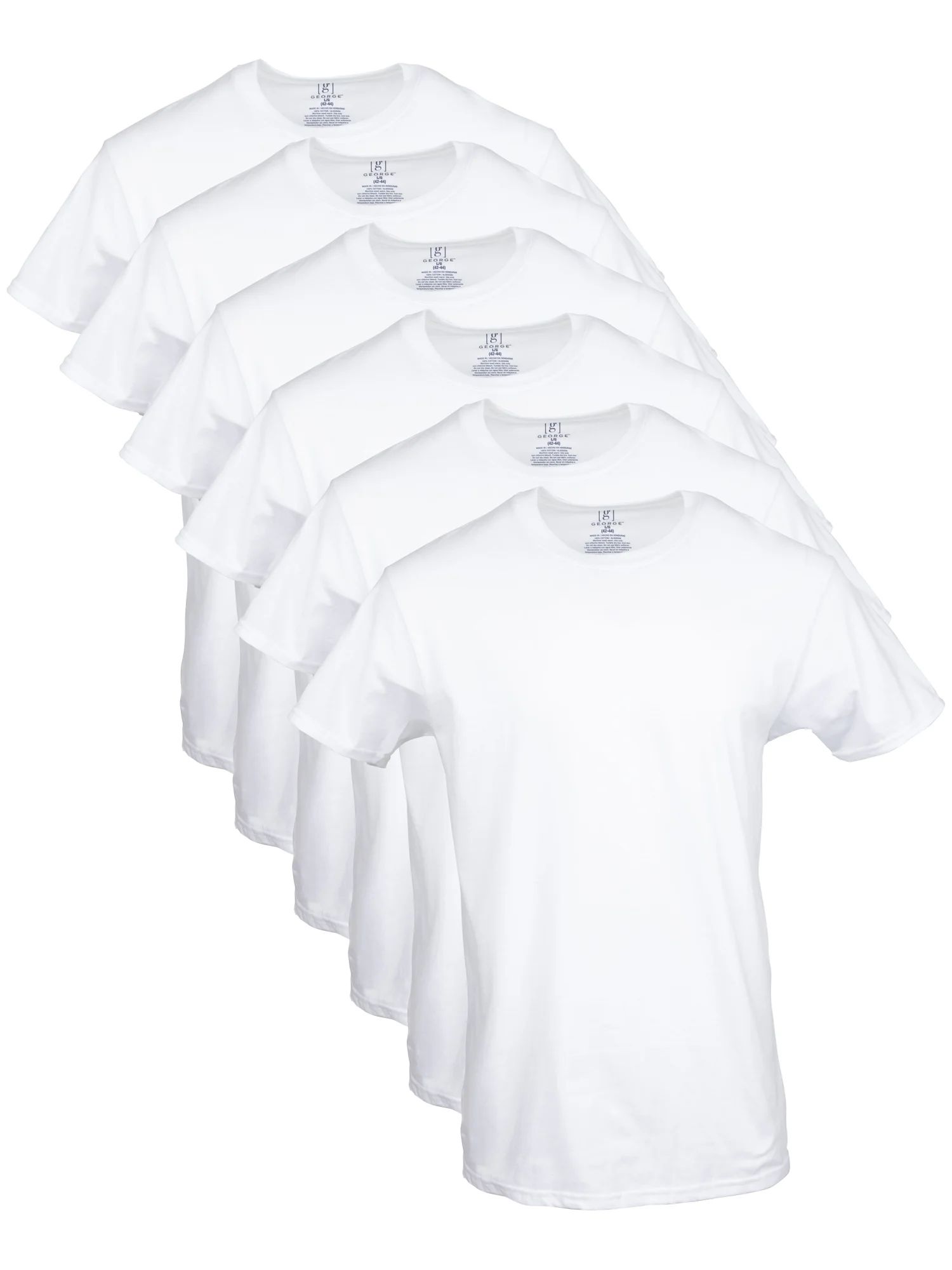 George Men's Crew T-Shirts, 6-Pack | Walmart (US)