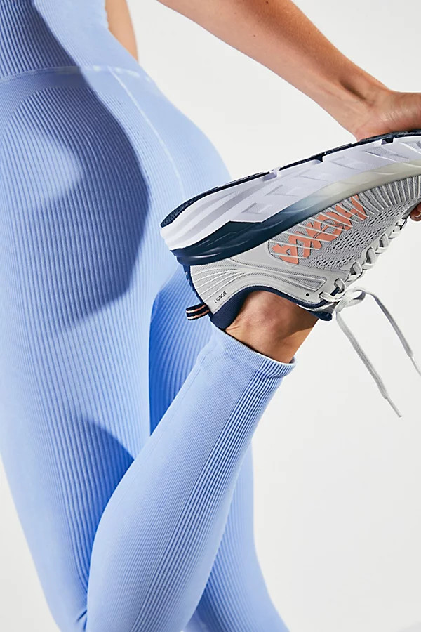 HOKA Bondi 7 Sneakers by HOKA at Free People, Lunar Rock / Black Iris, US 7.5 | Free People (Global - UK&FR Excluded)