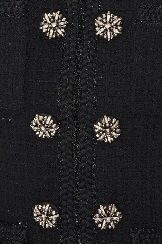 Buttoned Knit Mini Dress in Black | Revolve Clothing (Global)