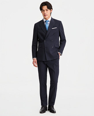 Men's Slim-Fit Techni-Cole Pinstripe Suit Separate Pants | Macy's