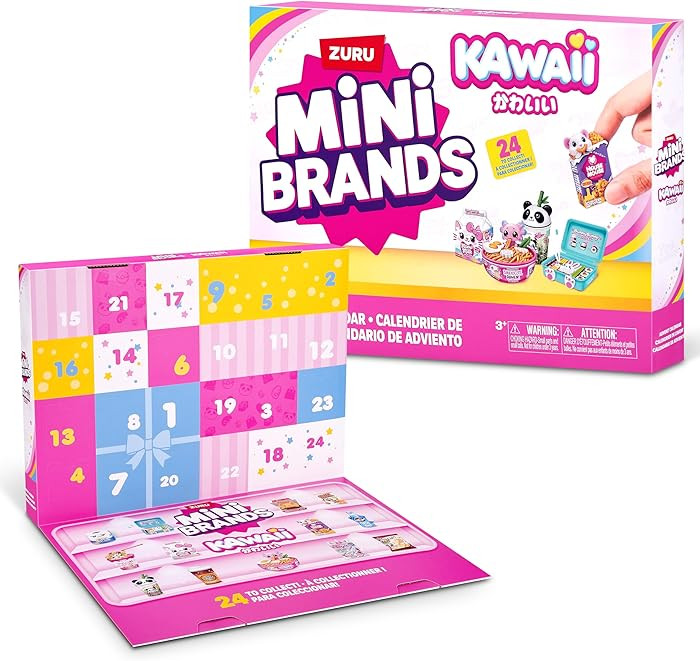 Mini Brands Kawaii Advent Calendar by ZURU, Collectible Seaonal Toys for Girls | Amazon (US)