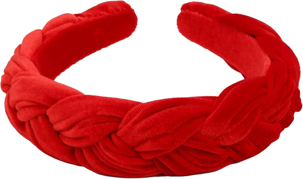 Velvet Braided Headbands for Women Velvet Headbands Stretchy Comfortable Non-Slip Hair Accessorie... | Amazon (US)