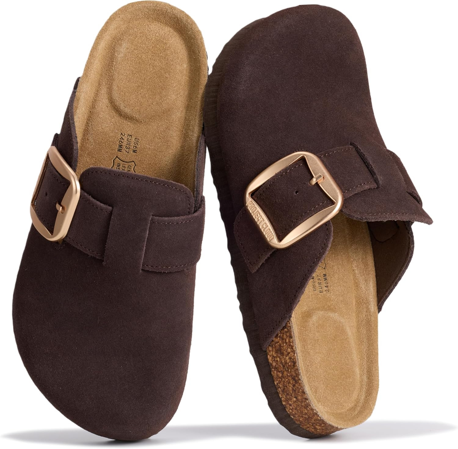 Project Cloud 100% Genuine Leather Clogs for Women Fall Shoes for Women | Amazon (US)