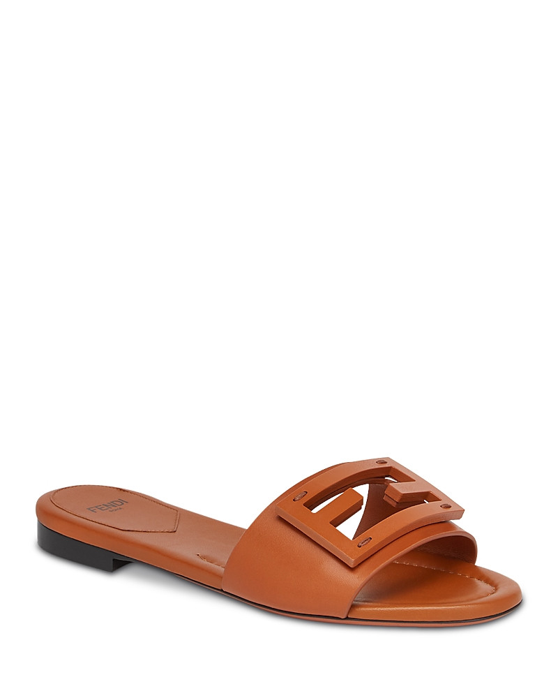 Fendi Women's Baguette Leather Slides | Bloomingdale's (US)
