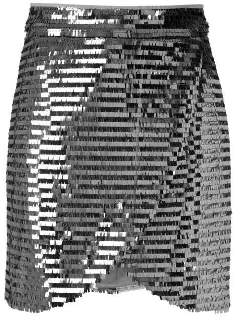 sequin wrap mini skirt | Farfetch (UK)