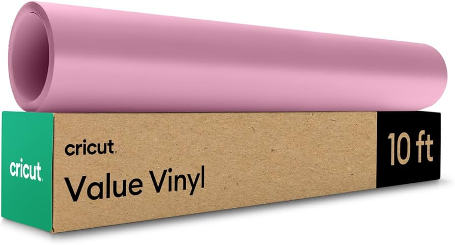 Cricut Value Permanent Vinyl, Matte Pink (12in x 10ft Roll) | Amazon (US)