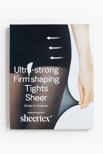 H & M - Sheertex Ultra-Strong Firm Shaping Sheer Tights - Black | H&M (US + CA)
