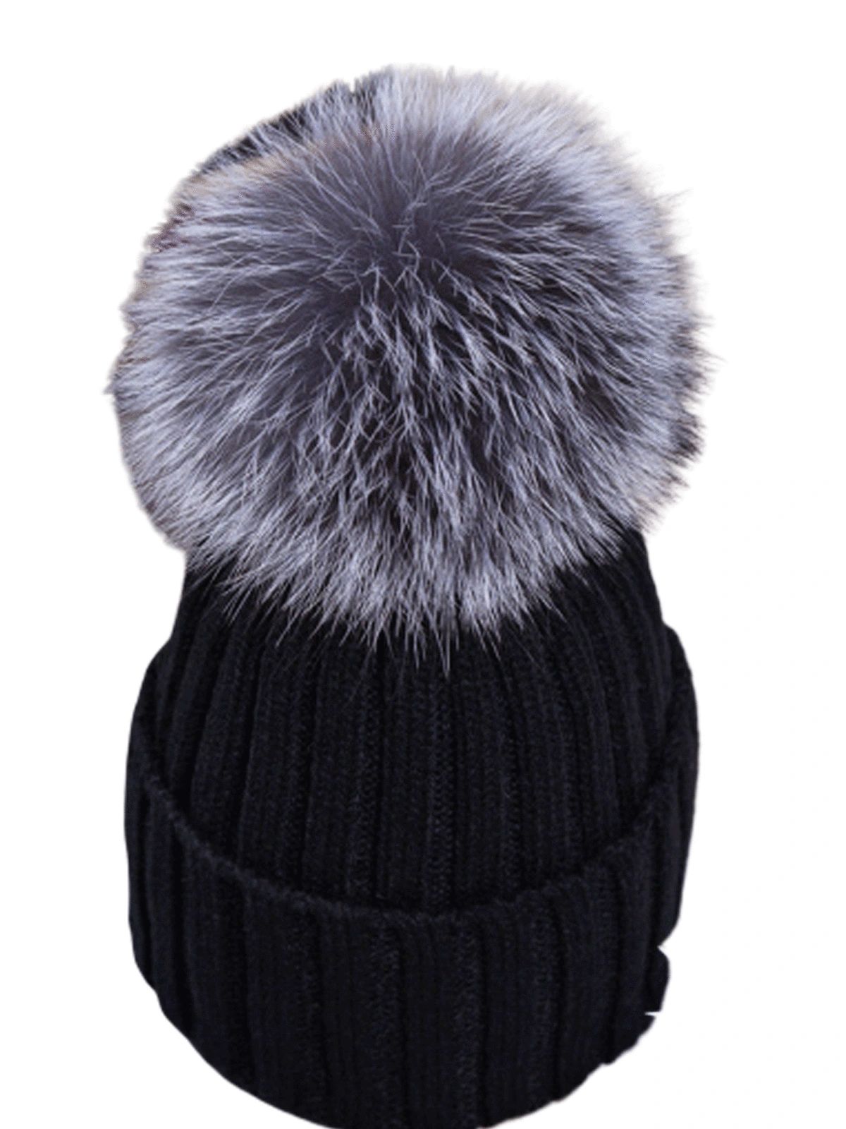 Lookwoild Ladies Warm Winter Beanie Large Faux Fur Pom Pom Bobble Hat Knitted Ski Cap - Walmart.c... | Walmart (US)