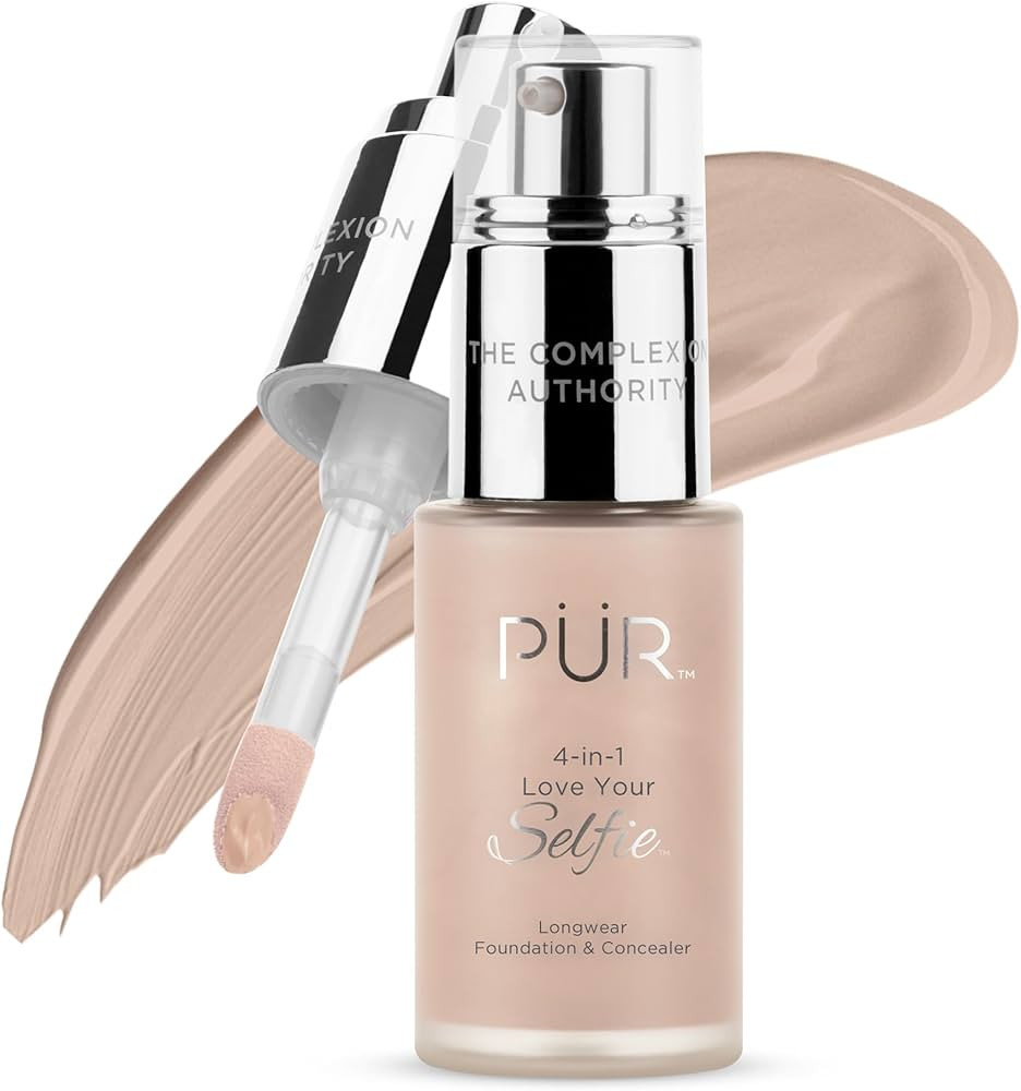 PUR Beauty 4-in-1 Love Your Selfie Foundation & Concealer - Longwear Full Coverage Liquid Makeup ... | Amazon (US)