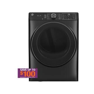 GE 7.8 cu.ft. Smart Front Load Electric Dryer in Carbon Graphite with Steam and Sanitize GFD65ESP... | The Home Depot