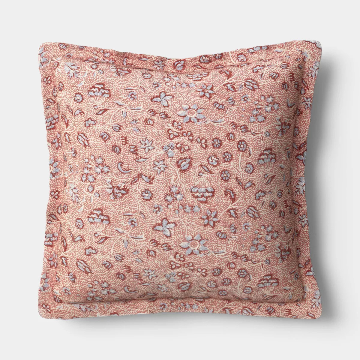 18"x18" Square Floral Printed Throw Pillow Warm Blue -Threshold™ | Target