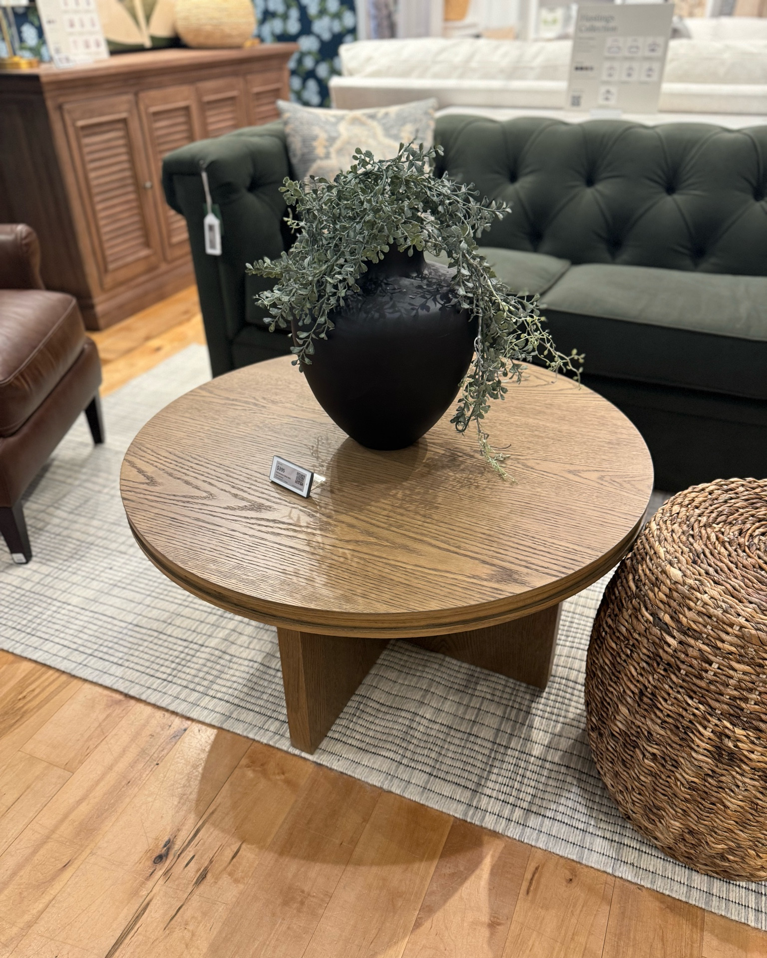 Cutie little round coffee table. 3 different finishes available 