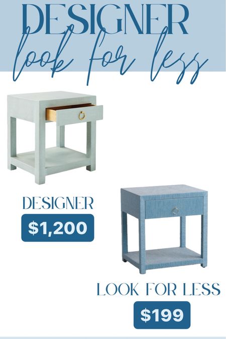 Serena & Lily look for less grass cloth nightstand light blue French blue

#LTKhome