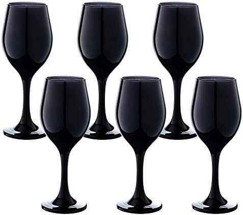 Vikko Décor Black Wine Glasses: 11 Oz Fancy Wine Glasses With Stem For Red And White Wine- Thick... | Amazon (US)