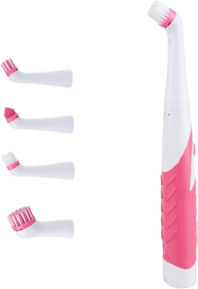 Electric Cleaning Brush with 4 in 1 Multiple Brush Heads, Indoor Household Cordless Motorized Bru... | Amazon (US)