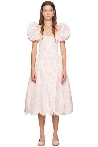 Pink Cil Midi Dress | SSENSE