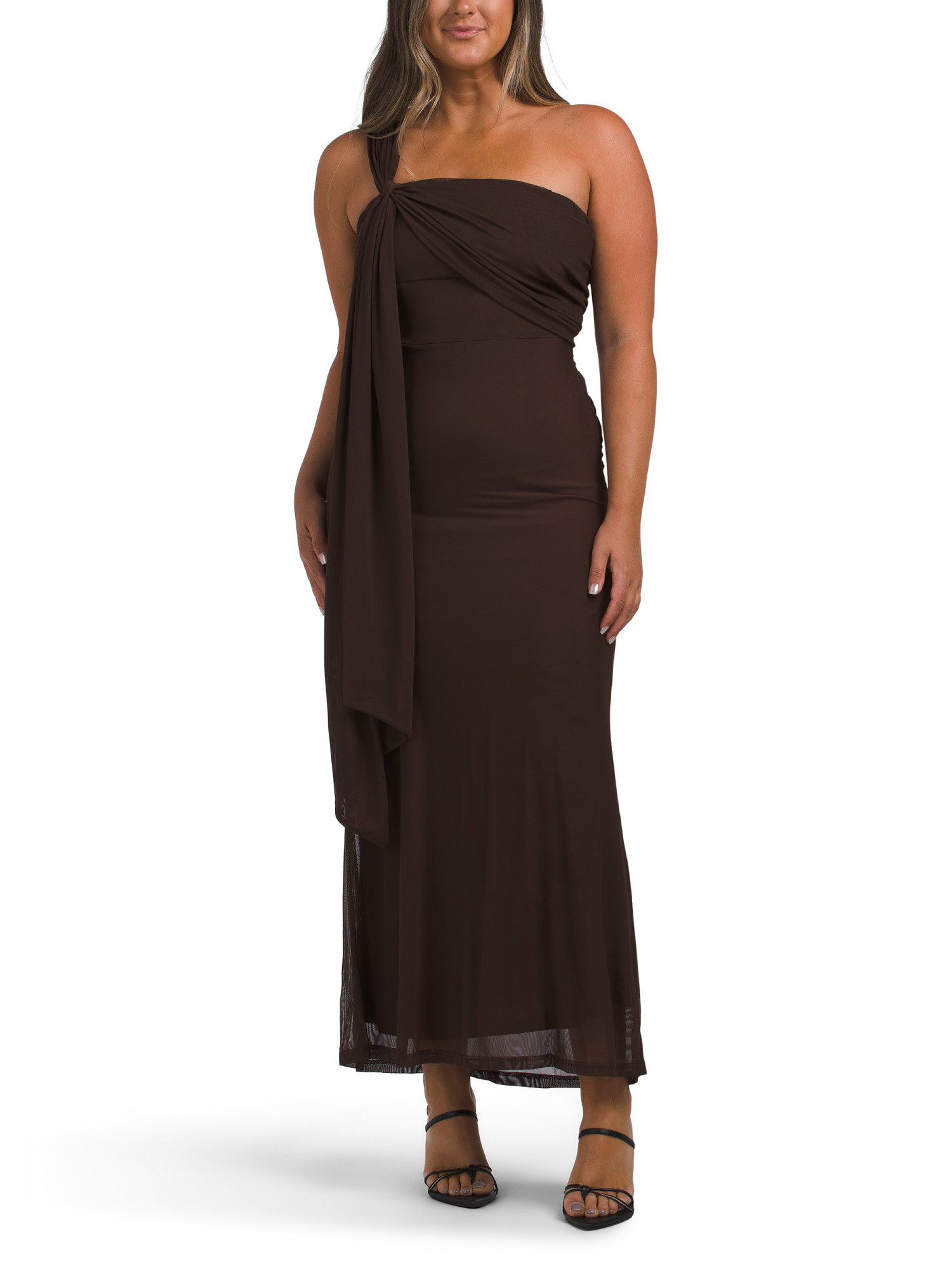 Moon Tied Off Shoulder Maxi Dress | TJ Maxx