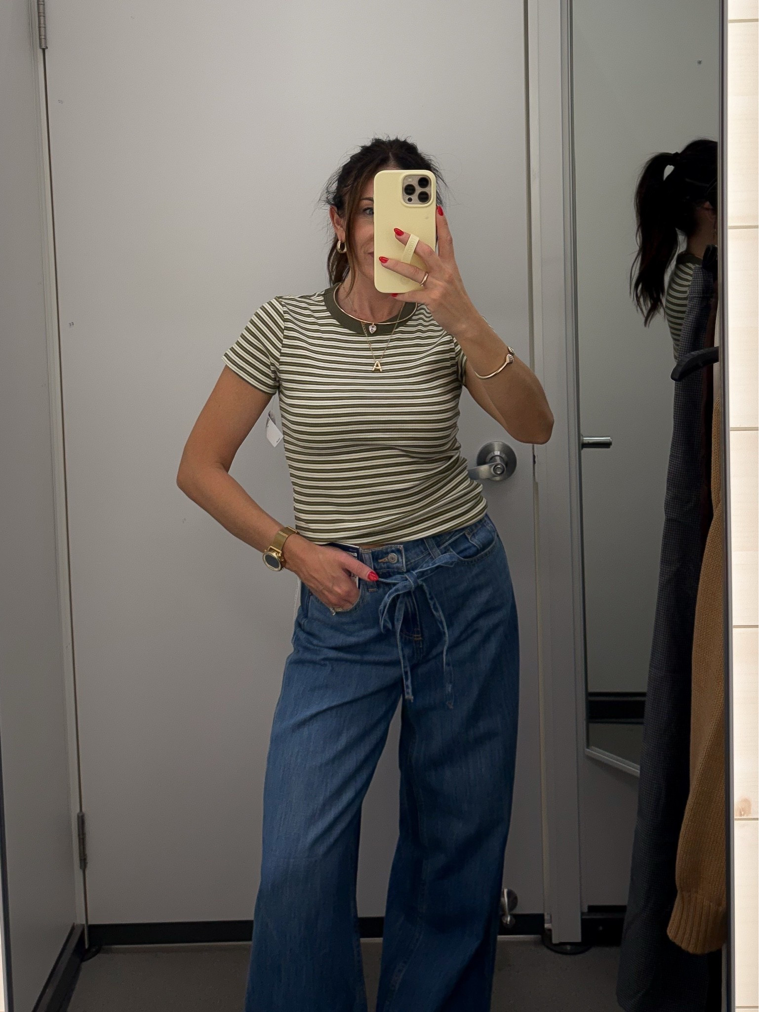 These truly are my favorite tee shirts. Paired it with the drawstring denim that I love. Wearing XS in top/ 2 in bottoms

#LTKSaleAlert #LTKSeasonal