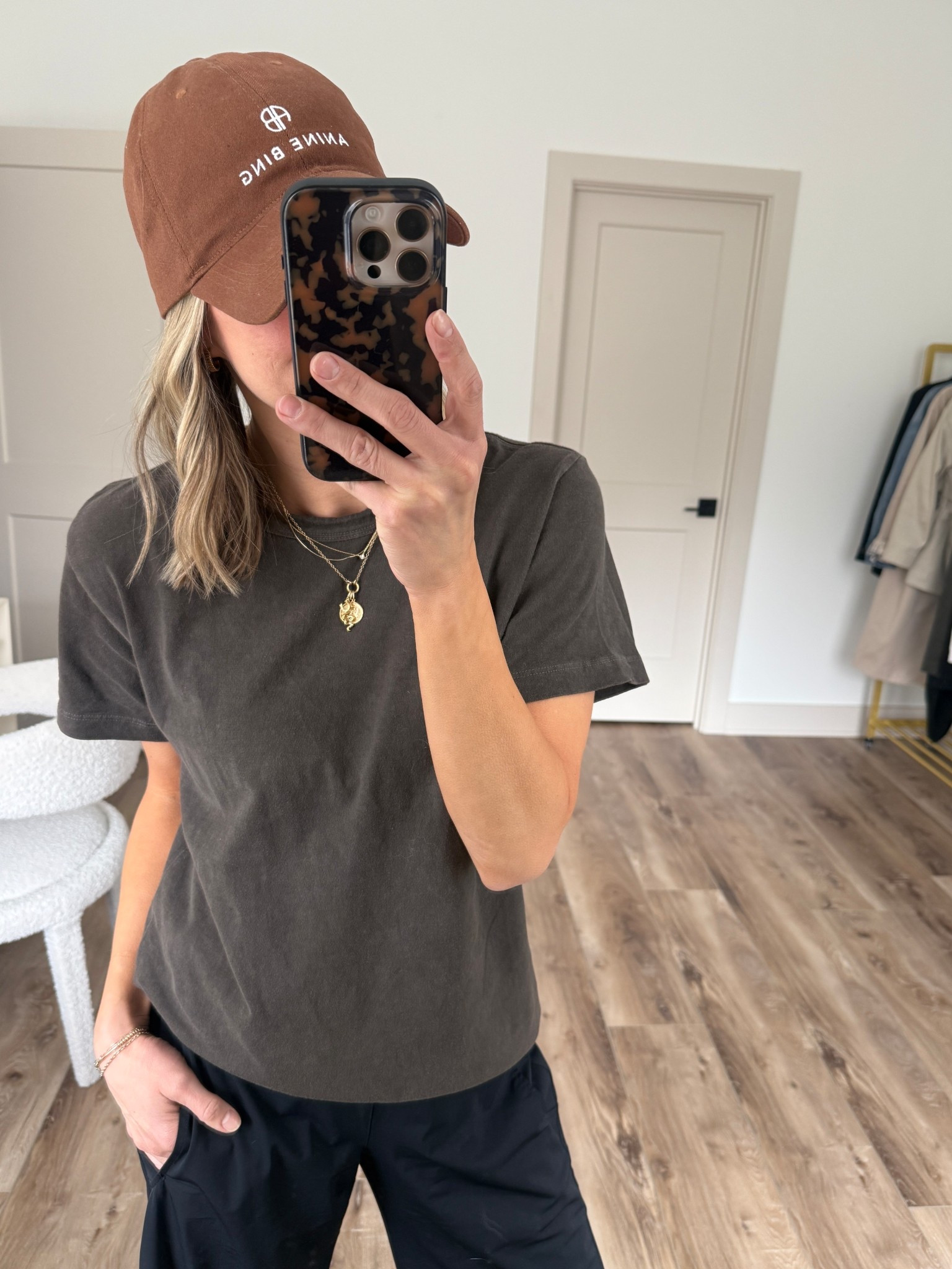 Wearing XS tee for classic, relaxed fit (unisex sizing), 4/regular pants (sized up one)

#LTKootd #LTKOver40 #LTKgrwm