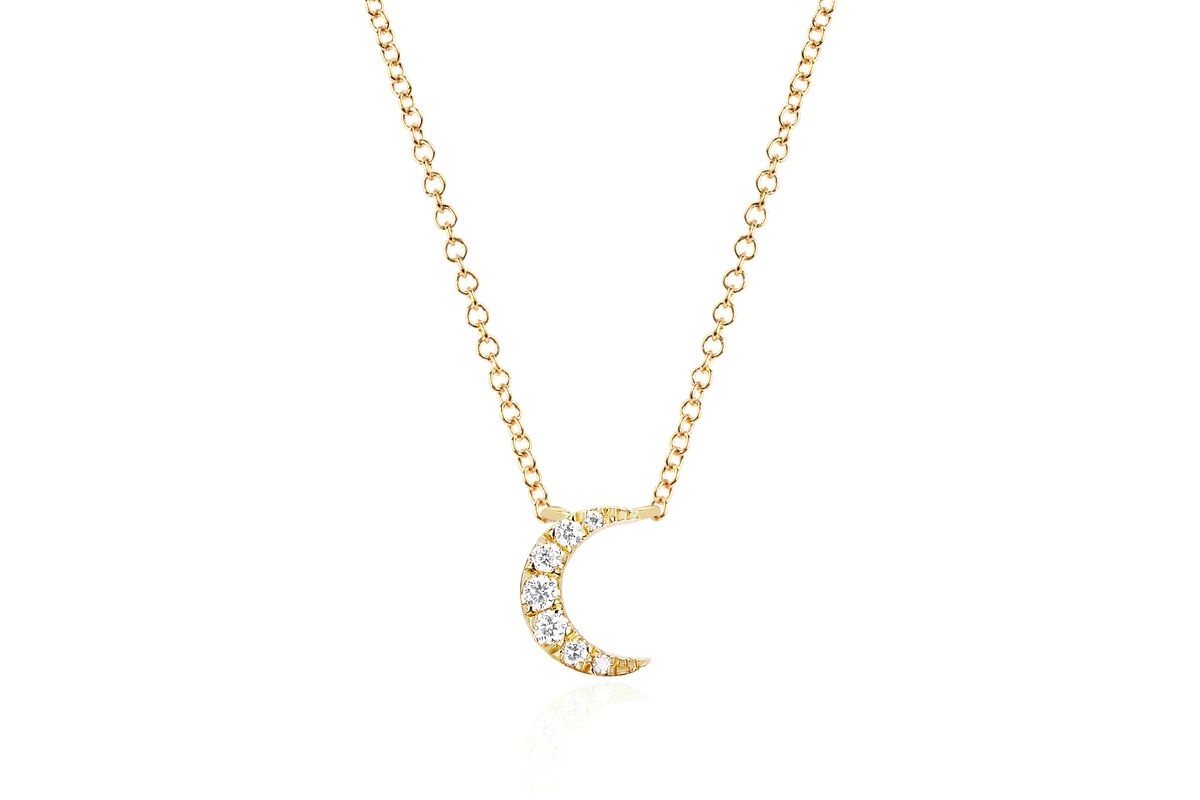Diamond Moon Choker Necklace | EF Collection