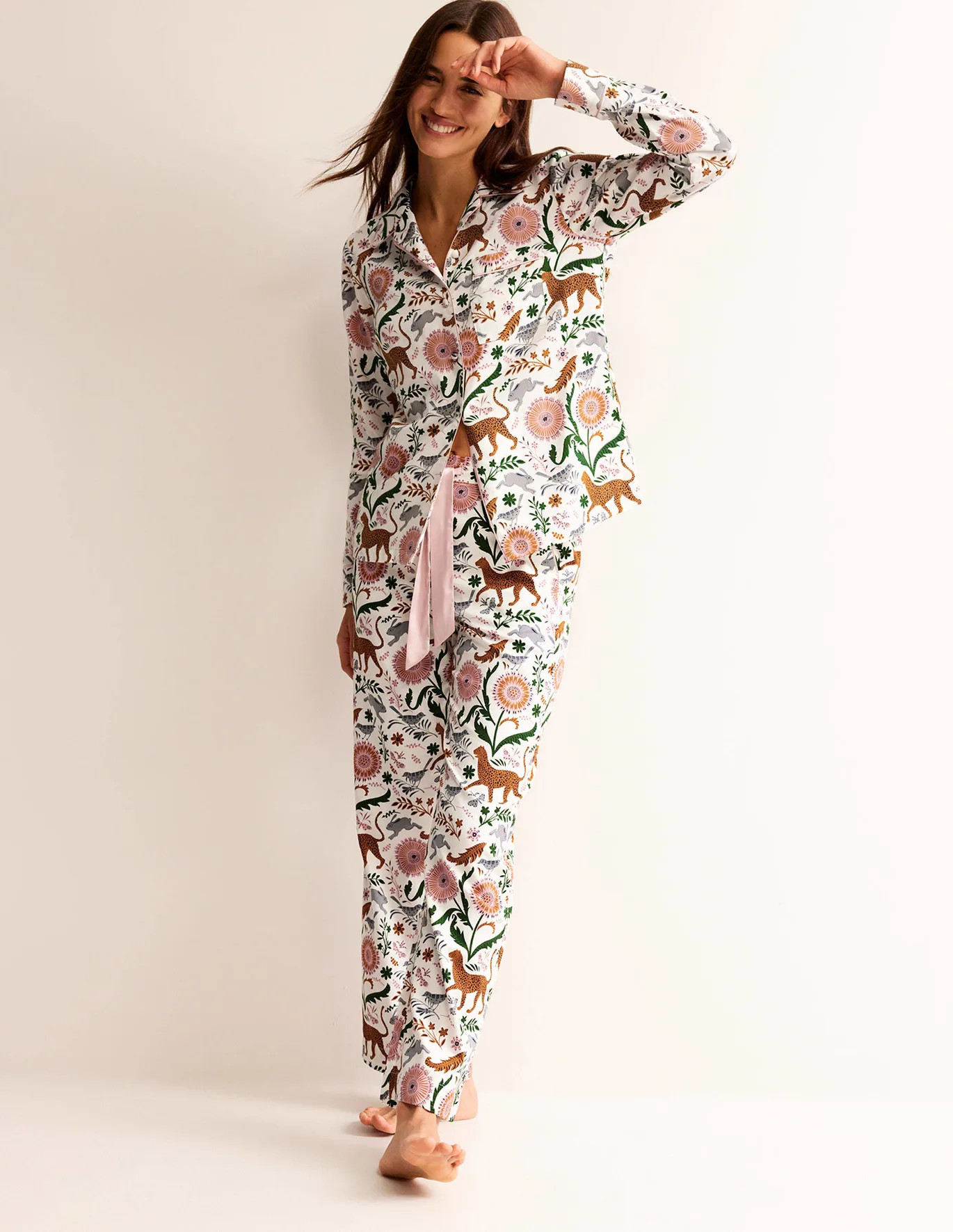 Cotton-Sateen Pajama Shirt | Boden (US)