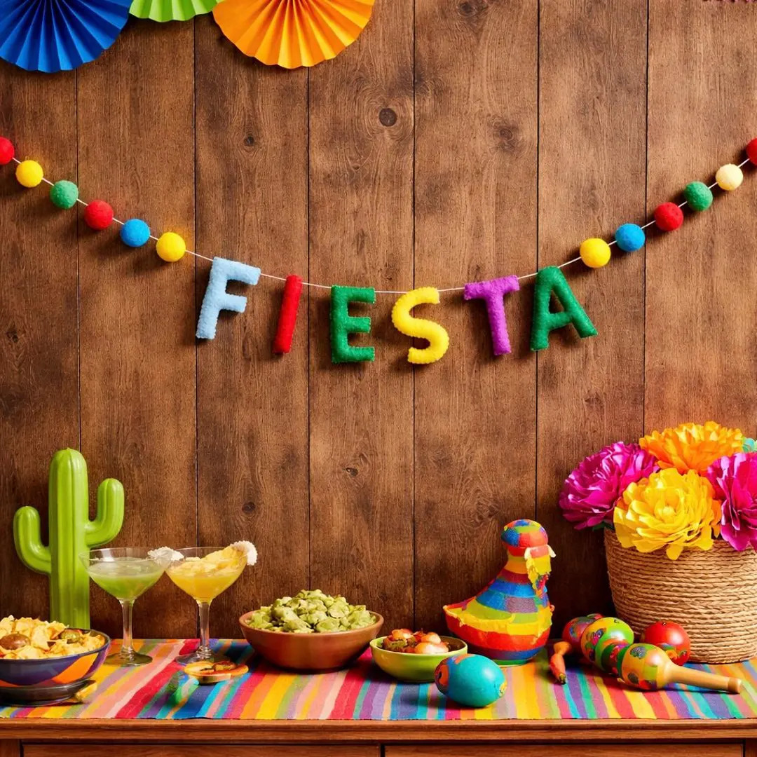 Cinco de Mayo Felt Garland Banner – Fiesta Party Decor – Colorful “FIESTA” Letter Bunting... | Etsy (US)