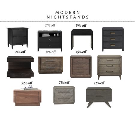 Here are some amazing, modern nightstands that will complete your bedroom! #modernbedroom #bedroomfurniture 

#LTKhome