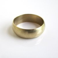 Solid Brass Band/Gold Ring - Size 8.75 with Convex Shape & Thicker Gauge 6.5mm Wide | Etsy (US)