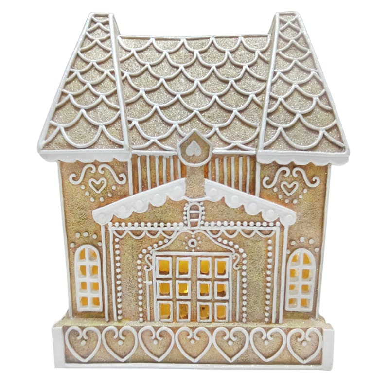 LED Gingerbread House, 10" | At Home