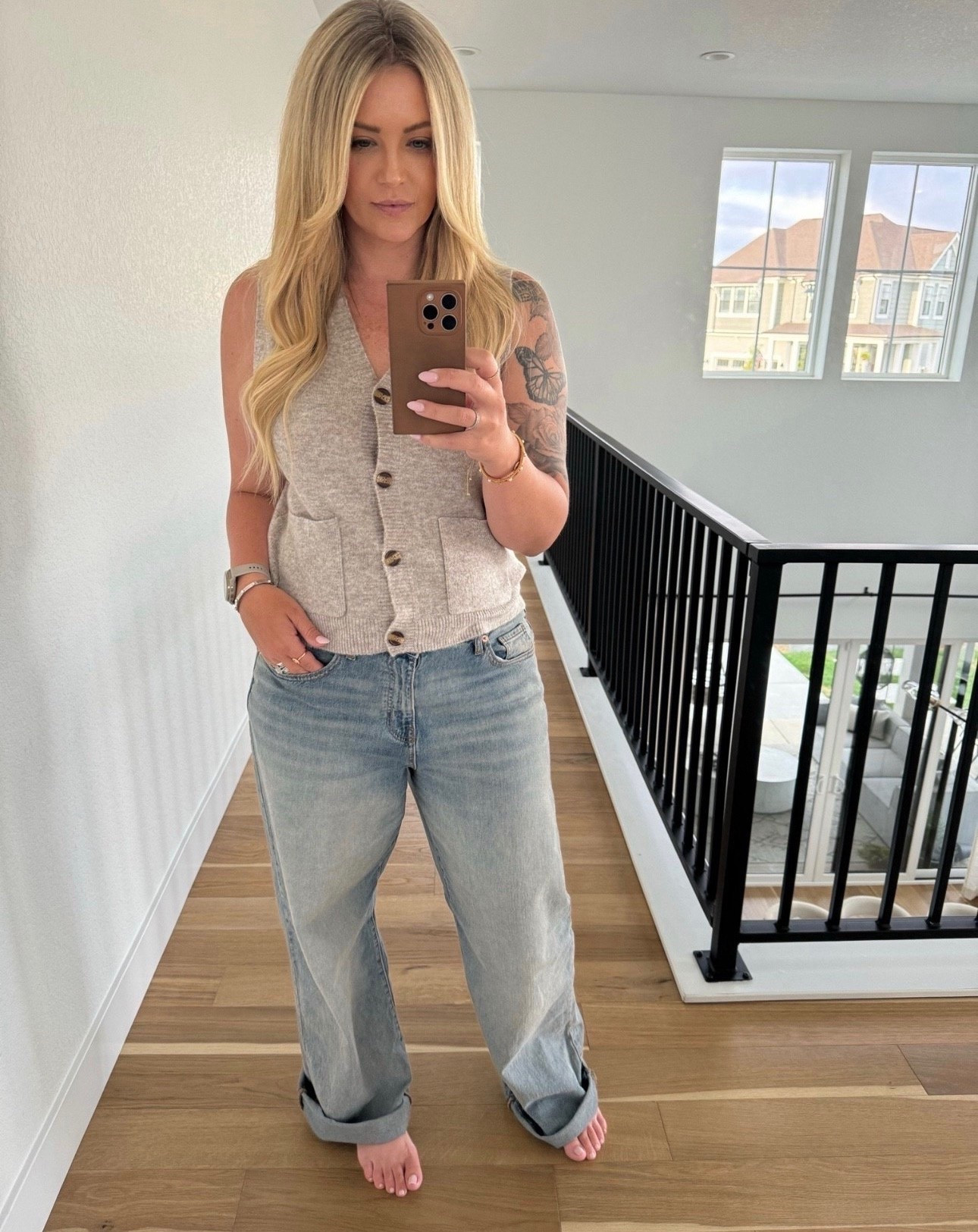 Jeans
Vest 
Sweater 
Fall outfitts
Summer

#LTKootd #LTKOver40 #LTKMidsize
